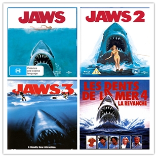 藍光電影碟 BD25 大白鯊1-2-3-4 經典繫列4碟套裝