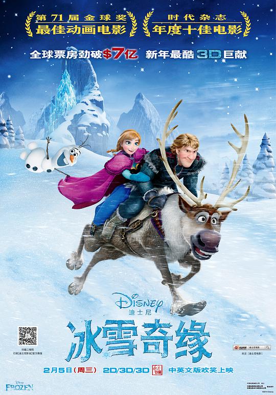 BD50-3D BD50-3D+2D 冰雪奇緣 國語中字 豆瓣8.3
