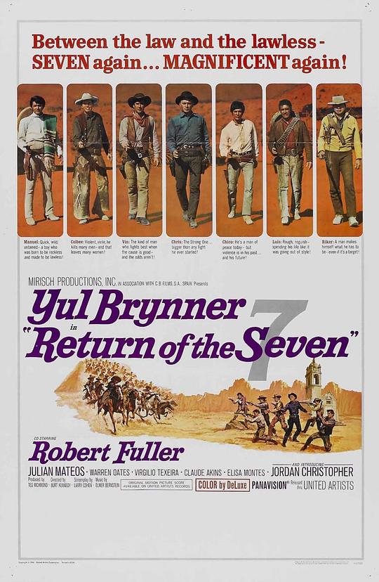BD25-經典 豪勇七蛟龍續集/續七俠蕩寇志 Return of the Seven (1966)  豆瓣6.5